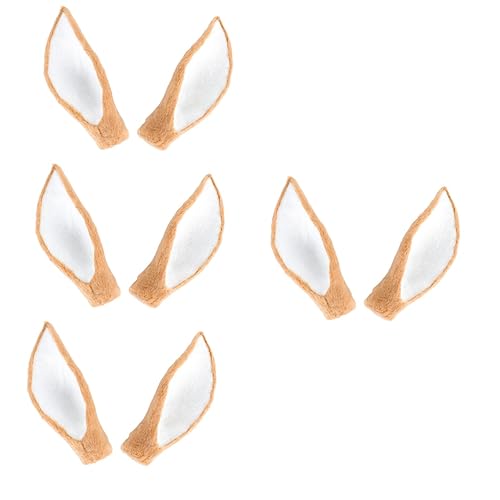 FRCOLOR 4 Paar Künstliche Hirschohren Rehohren Stirnband Hirschohren Haarspangen DIY Rentiergeweih Kostüm Clip Auf Hirschohren Weihnachten Tierohren Kleidung Hirschohren Kopfschmuck von FRCOLOR