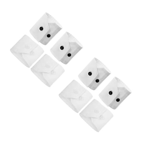 FRCOLOR 4 Paare Abnehmbare Spitzenmanschetten Damen Dekorative Handgelenk Quadratische Knöpfe Ärmelaufsätze für Blusen Pullover Hochwertige Kleidungsaccessoires von FRCOLOR