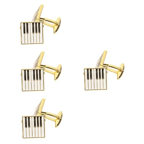 FRCOLOR 4 Paare Goldene Klaviermanschettenknöpfe Klavier-Manschettenknöpfe Manschettenlinks stylische Manschettenknöpfe Manschettenelemente für Männer Manschettlink Legierung FRCOLOR 4 Paare Goldene Klaviermanschettenknöpfe Klavier-Manschettenknöpfe Manschettenlinks stylische Manschettenknöpfe Manschettenelemente für Männer Manschettlink Legierung von FRCOLOR
