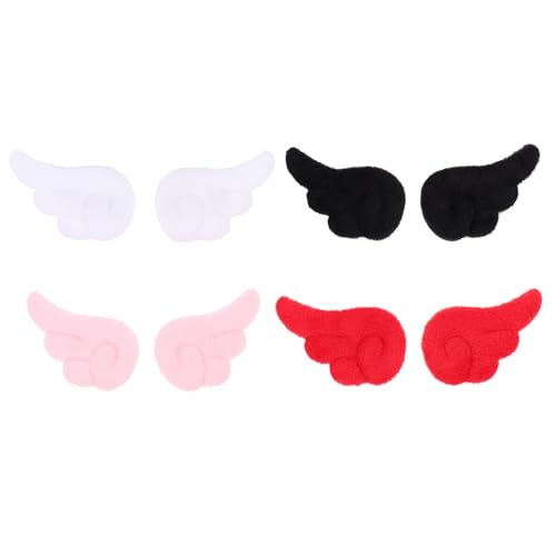 FRCOLOR 4paare Plüsch Flügel Junge Mädchen Haarnadel Weiches Material Hautfreundlich Schont Haar Und Kopfhaut Leuchtende Farben Schöne Form Partyaccessoire Passt Zu Alltagsoutfits Fixiert von FRCOLOR