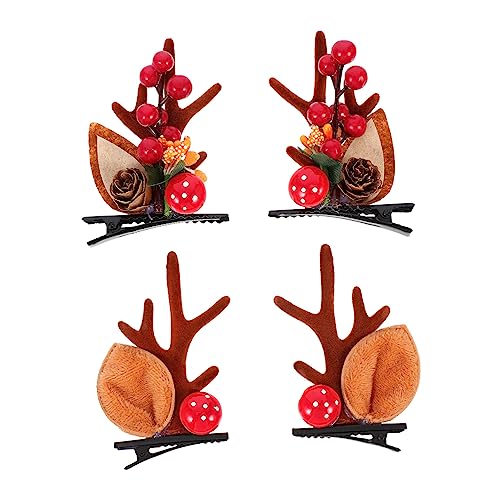 FRCOLOR 4 Paare Haarnadel haarklammer set haarklammern set Alligator-Haarspangen für Frauen Weihnachtshaarspangen weihnachtsdeko Haarschmuck für Weihnachten Geweih Haarspangen Vlies FRCOLOR 4 Paare Haarnadel haarklammer set haarklammern set Alligator-Haarspangen für Frauen Weihnachtshaarspangen weihnachtsdeko Haarschmuck für Weihnachten Geweih Haarspangen Vlies von FRCOLOR