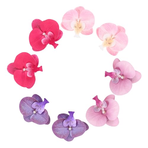 FRCOLOR 4 Paare Schuhclips Abnehmbare Blüten Dekoration für Damen Sandalen High Heels Strandschuhe Hochzeit Party Elegante Schuhverzierung in Rosa und Violett von FRCOLOR