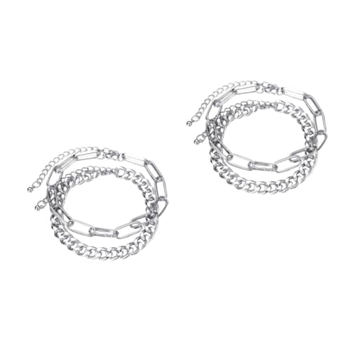 FRCOLOR 4 Sätze Fußkettchen Zinklegierung Stilvolles Ankle Bracelet für Damen für Strandpartys Vielseitig Kombinierbar mit Verschiedenen Outfits von FRCOLOR