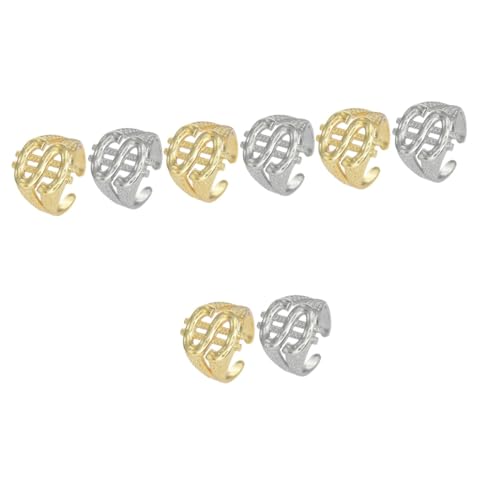 FRCOLOR 4 Sätze Hip Hop Ringe Für Männer Offene Finger Ringe Verstellbare Stilvolle Schmuckstücke Für Herren Teenager 2 Stück * 4 von FRCOLOR
