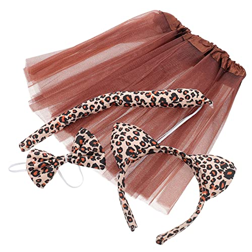FRCOLOR 4 Sätze Stirnband- -Set faschingskostüme karnawal kostium für Kinderkleidung für Mädchen Cosplay-Accessoire für zarter Leopardenschwanz Cosplay-Kleidung von FRCOLOR