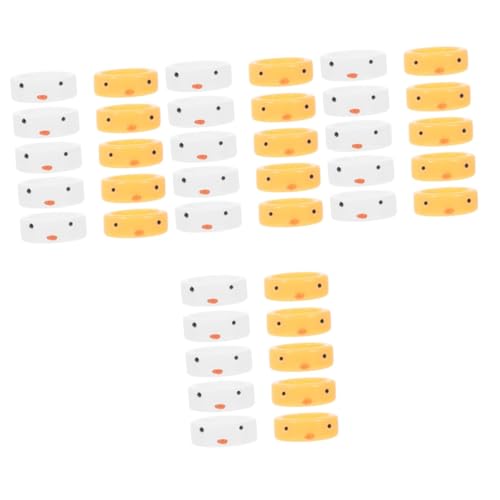 FRCOLOR 4 Sätze Teiliges Damen Ringe Mit Niedlichem Küken Muster Einfache Finger Ringe Hochwertigem Dekorative Fingerringe Für Besondere Anlässe 10 Stück * 4 von FRCOLOR