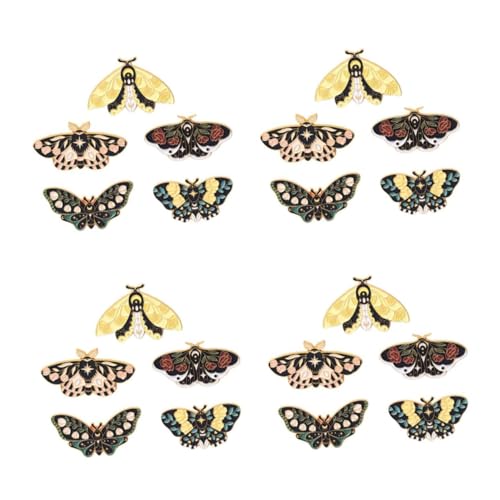 FRCOLOR 4 Sätze Teiliges Set Retro Emaille Broschen Anstecknadeln Für Kleidung Rucksäcke Hüte Langlebiges Elegantes 5 Stück * 4 von FRCOLOR