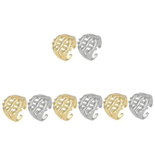 FRCOLOR 4 Sätze Verstellbare Ringe Für Herren Hip Hop Finger Schmuck Offene Metallringe Trendige Accessoires Für Partys Besondere Anlässe Glänzend Komfortabel 2 Stück * 4 von FRCOLOR
