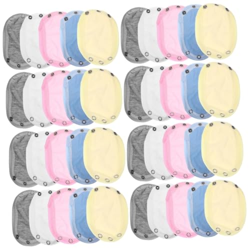 FRCOLOR 4 Sätze -hoodie-erweiterungen Babykleidung Kleidung Babypullover Unterhemden Neugeborene Windeln Body-extender Mit Druckknopf Overall-verlängerung Baumwolle 10 Stück * 4 von FRCOLOR