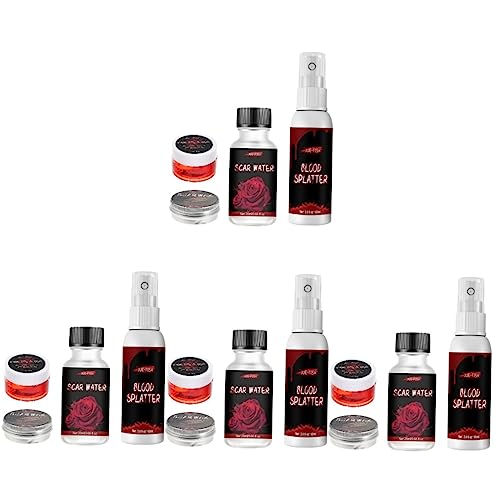 FRCOLOR 4 Sätze Narbenwachs Spezialeffekte Halloween Gefälschte Narben Gefälschtes Blutspray Make-up-pakete Halloween-hautwachs Make-up-dekor Gefälschtes Plasma Kunststoff Sprühen von FRCOLOR