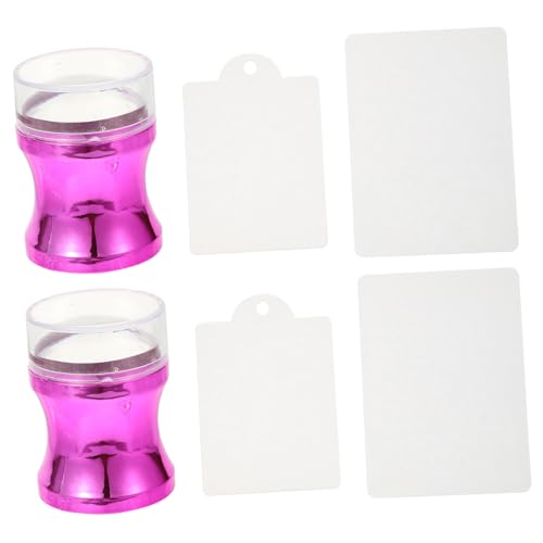 FRCOLOR 4sätze Silicone Nail Stamper Mit Praktischen Nagelkunst Werkzeugen Für Maniküre Und Kreative Nageldesigns Großer Stempel Für Nagelstudios Und - von FRCOLOR