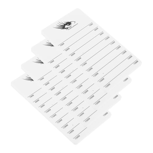 FRCOLOR 4 Stück Anzeigetafel für Wimpern Organizer für falsche Wimpern Passerverlängerungspalette Wimpernverlängerungsbrett Halter für falsche Falsches Acryl Weiß von FRCOLOR