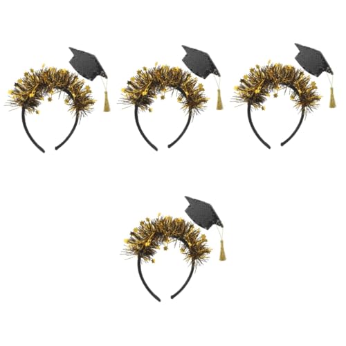 FRCOLOR 4 Stück Arzt Hut Stirnband haarschmuck für damen haarzubehör für damen Partyzubehör Hüte Abschluss-Stirnband für Studenten Zubehör für die Abschlussfeier Quaste Partybedarf leiner von FRCOLOR
