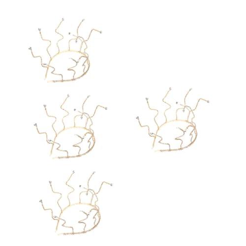 FRCOLOR 4 Stück Braut Strass Stirnband Hochzeits Kopfschmuck Griechischer Kopfschmuck Braut Kopfschmuck Strass Zubehör Für Frauen Braut Kopfschmuck Für Hochzeit Stirnbänder von FRCOLOR