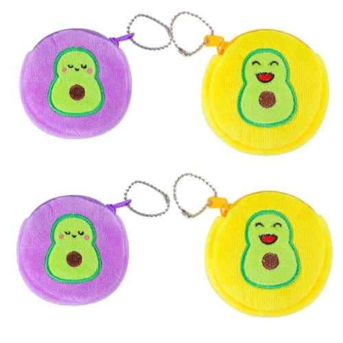 FRCOLOR 4 Stück Cartoon Kopfhörer Tasche Für Mädchen Plüsch Münztasche Niedliche Aufbewahrung Für Schlüssel Bargeld Ohrhörer Tragbar Und Vielseitig Einsetzbar von FRCOLOR