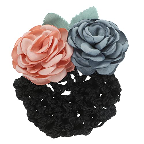 FRCOLOR 4 Stück Damen Haar Accessoires Hand Make Up Mischpalette Haarspangen Mit Netz Damen Haarnetze Haarknotenhalter Snood Netz Haarspange Schleife Haarspangen Haarnetze Für von FRCOLOR