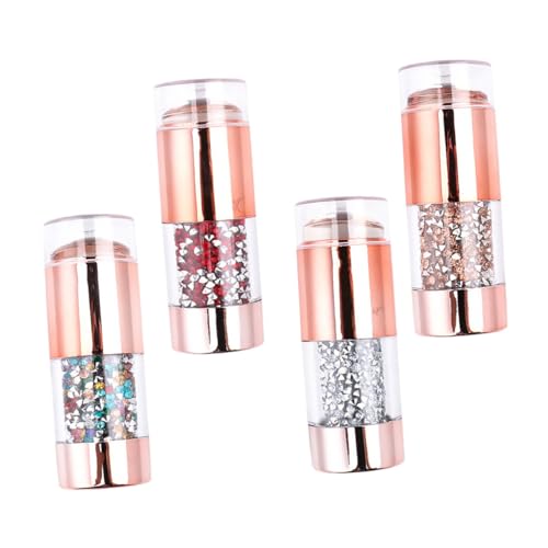 FRCOLOR 4 Stück Doppelköpfige Silikonaufkleber Stempelstifte Klebeplatten Builder Stamper Maniküre Set Stempel Charms Gel Strass French Tip Schablonen Für Nägel Acryl von FRCOLOR
