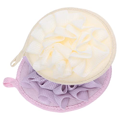 FRCOLOR 4stücke Rückenschrubber Peeling-handtücher Für Duschtuch Mit Peeling-schrubber Badewaschlappen Aus Luffa-netz Für Männer Und Frauen von FRCOLOR