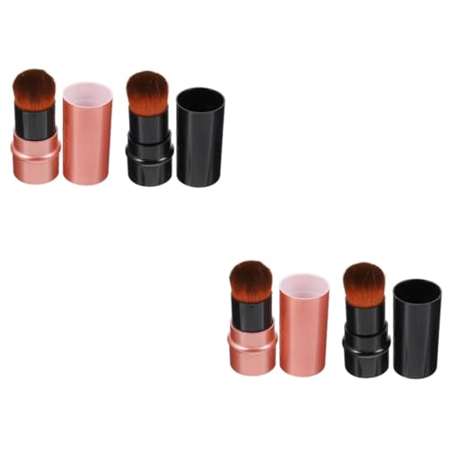 FRCOLOR 4 Stück Einziehbare Bürste Grundierung Bürste Kosmetischer Mixerpinsel Einziehbares Make-up Make-up-pinsel Mischen Gesichtsbürste Reisen Wellpappe Aus Seiden-nylon-wolle Mineral von FRCOLOR