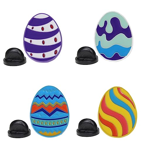 FRCOLOR 4 Stück Farbenfrohe Dinosaurier Ei Broschen aus Legierung Niedliche Anstecknadeln für Kleidung Rucksäcke Schals Leichte Modeschmuck für Mädchen Frauen Studenten Geschenkidee von FRCOLOR