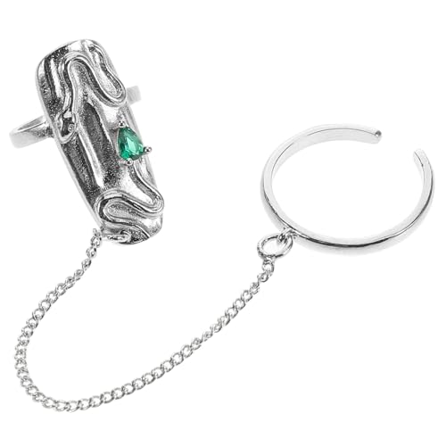 FRCOLOR 4 Stück Fingertip Ring Hochwertigem mit Einzigartigem Design Eleganter Kettenring für Damen für Modebewusste Frauen die Auffallen Möchten von FRCOLOR