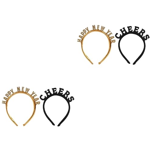 FRCOLOR 4 Stück Frohes neues Stirnband stutzenhalter kopfschmuck cospaly party kopfbedeckungen Stirnband zum Schminken weihnachtsdeko Party-Haare Requisiten für Kopfbedeckungen Plastik von FRCOLOR