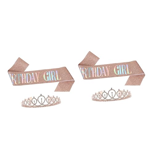 FRCOLOR 4 Stück Geburtstagskrone Schultergurt Modische Schärpe Kopfschmuck Zum Geburtstag Der Königin Zum Geburtstag Stirnband Strass Geburtstag Haarschmuck 3a Strasssteine Rosa FRCOLOR 4 Stück Geburtstagskrone Schultergurt Modische Schärpe Kopfschmuck Zum Geburtstag Der Königin Zum Geburtstag Stirnband Strass Geburtstag Haarschmuck 3a Strasssteine Rosa von FRCOLOR