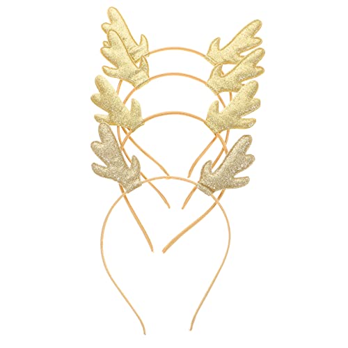 FRCOLOR 4 Stück Geweih Stirnband vierte LED-Stirnband Rentier-Haarband Bands Tageshaar weihnachts haarschmuck weihnachtshaarschmuck Weihnachts-Haarschmuck Weihnachtshaarband Plastik Silver von FRCOLOR