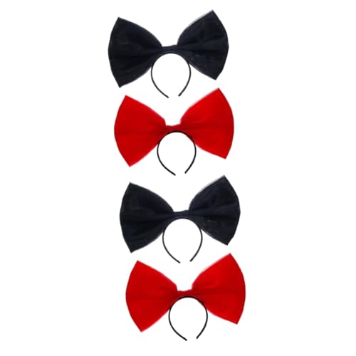 FRCOLOR 4 Stück Große Schleife Schickes Haarband Schleifen Für Haare Schleife Kopfschmuck Haarbänder Für Mädchen Stirnband Für Mädchen Stirnband Schwarz Party Mädchen von FRCOLOR