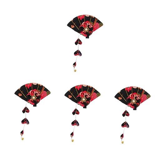 FRCOLOR 4 Stück Haarnadel Kimono-haarspange Japanische Haarspangen Fan-haarspangen Chinesische Haare Asiatische Haaraccessoires Fräulein Pfirsichblüte Bettwäsche Aus Baumwolle Stirnband von FRCOLOR