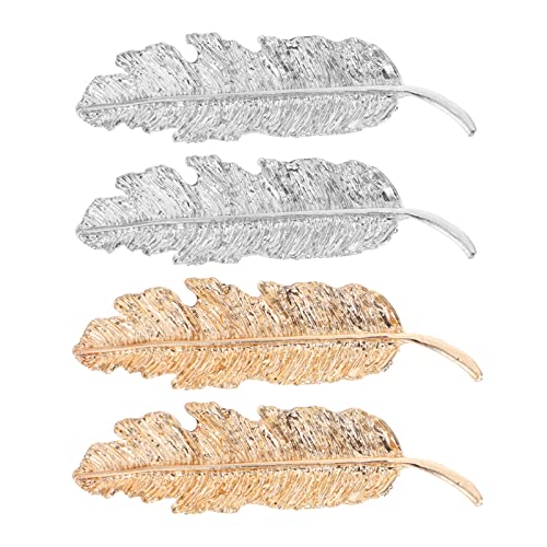 FRCOLOR Haarnadel Dekorative Haarspange Haarspangen Clip Körper Pin 4pcs Frauen Clip Metall Haarspangen Mädchen Haarspangen von FRCOLOR