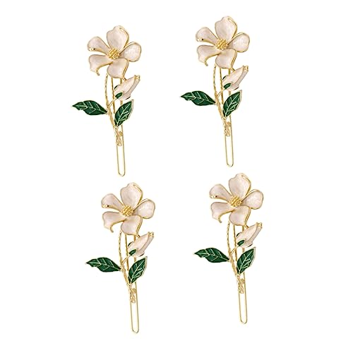 FRCOLOR 4 Stück Haarnadel Sommerblumen-hradwear Frauen Kopfschmuck Seite Knallt Haarnadeln Haarschmuck Aus Blumen Florale Entenclips Braut Hochzeit Ausgabekarte Zinklegierung von FRCOLOR