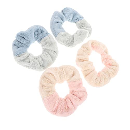 FRCOLOR 4 Stück Haarring Haaranhänger Haarspangen Perlen Sockenbrötchen Haarbänder Vintage Pferdeschwanzhalter Haarwerkzeuge Zum Stylen Haarspule Zöpfe Lockig Flechten Frauen Gummiband von FRCOLOR