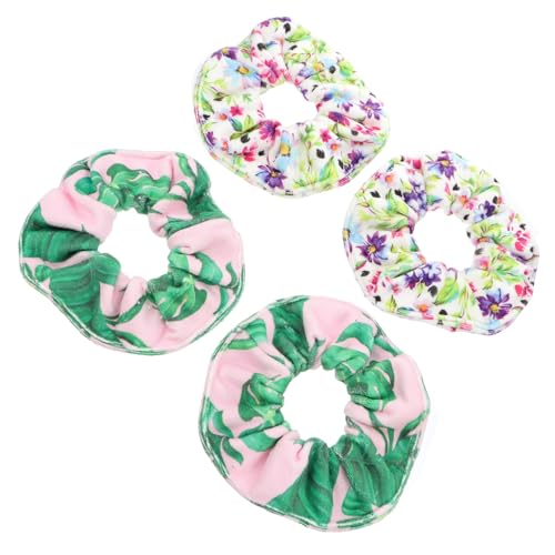 FRCOLOR 4 Stück Haarring Stifte Zubehör Frauen Haare Für Mädchen Schmuck Mädchen Haare Flechten Handtücher Haargummis Dickdarm-haarseil Haarbindungen Superfeine Faser von FRCOLOR