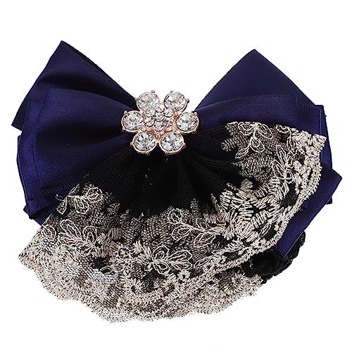 FRCOLOR 4 Stück Haarschleifen Für Frauen Haarknoten-accessoires Für Frauen Haarschmuck Für Frauen Dutt Haarspange Hut Mit Hasenohren Haarknotenklammern Für Frauen Blue Polyester-gürtel von FRCOLOR