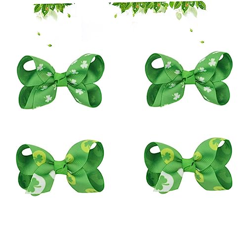 FRCOLOR 4 Stück Haarschmuck Für Kinder Grüner Haarschmuck Haarschmuck Für Mädchen St Patricks Day Hut Haarnadeln Boutique Haarschleifen St Patricks Day Kopfbedeckung Grüner Yingshi 8 von FRCOLOR