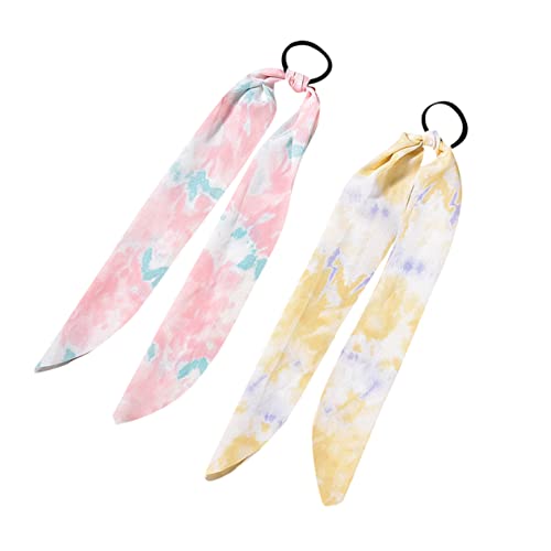 FRCOLOR 4 Stücke Tie-dye Seide Haar Seile Chic Kopfschmuck Für Mädchen Haut-freundliche von FRCOLOR