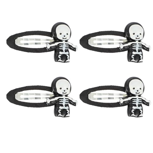 FRCOLOR 4stücke Teiliges Halloween Haarklammer Mit Kreativen Schädel-designs Für Junge Mädchen Accessoires Für Kostümpartys Und Halloween-feiern Langlebig Und Haarschonend von FRCOLOR