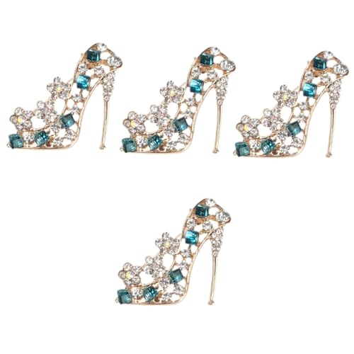 FRCOLOR 4 Stück Hochhackige Brosche mit Modisches Accessoire für Frauen zur Dekoration von Abendkleidern Schals oder Taschen Langlebig Ansprechend Perfektes für Besondere Anlässe von FRCOLOR