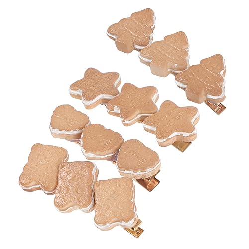 FRCOLOR 4stücke Teiliges Kreative Haarklammern Im Keksdesign Für Mädchen Niedliche Haaraccessoires Für Partys Und Hochzeiten Weihnachtsdeko Form Von Plätzchen Bär Stern Baum Sandwich von FRCOLOR