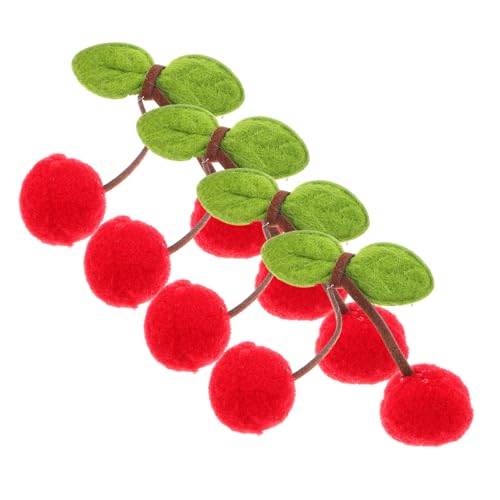 FRCOLOR 4 Stück Kirsch haars pangen Haarspangen für Mädchen Haarnadeln für kleine Mädchen hair accessories for haarspange hochzeit Haarklammern kawaii haarspangen Kirschhaarnadel von FRCOLOR