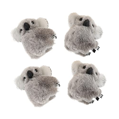 FRCOLOR 4 Stück Koala-plüschhaar Diademe Für Mädchen Tier Haarspangen Für Mädchen Süße Kleinkind-haarnadel Plüsch Haarspange Koala-haarspange Haarschmuck Blitz Baby Lammwolle Pailletten von FRCOLOR