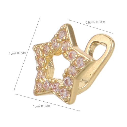 FRCOLOR 4 Stück Kühle goldene Zähneschmuck Clip auf die Zähne Hip -Hop -Klammer Zahnverzierung Glänzender Zahngrill funkelnder Zahngrill goldene Zahndekoration Cosplay-Hosenträger Kupfer von FRCOLOR