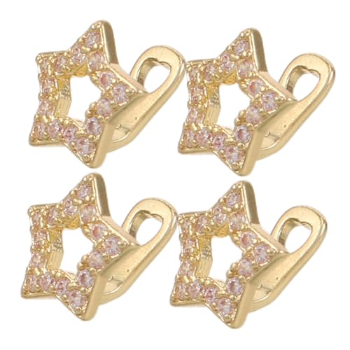 FRCOLOR 4 Stück Kühle goldene Zähneschmuck Zahnverschluss Grillzauber für die Zähne zahnschmuck Hip -Hop -Schmuck Zähne für goldene Zahnkappe Dekorativer Mundgrill Zirkon von FRCOLOR