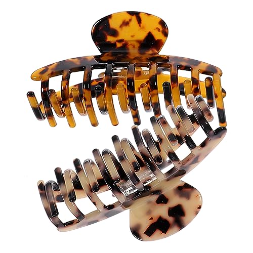 FRCOLOR 4 Stück Leopard Große Haarspange Haarschmuck Für Damen Haarspangen Für Damen Große Haarspangen Für Frauen Große Klauenklammern Essigsäure Griffigkeit Acetatfolie Fräulein von FRCOLOR