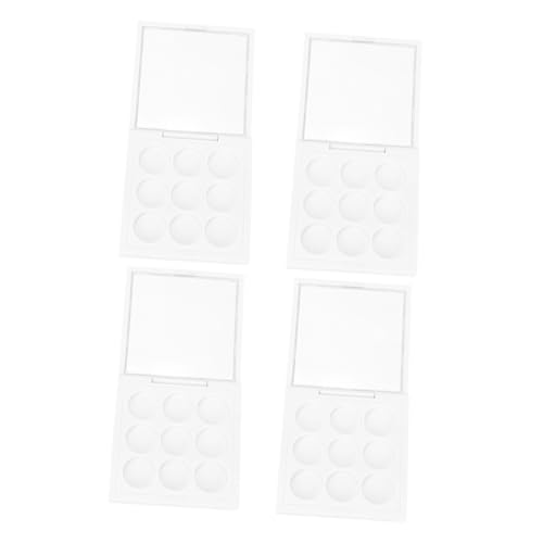 FRCOLOR 4 Stück Lidschatten-nachfüllbox Make-up-organizer Machen Metallischer Lidschatten Leerer Lidschattenbehälter Schminkkasten Lidschattenpalette Make-up-palette Textmarker Weiß Abs von FRCOLOR