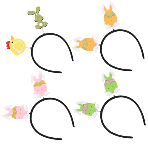 FRCOLOR 4 Stück Ostergläser Bezauberndes Haarband Für Mädchen Gastgeschenke Für Ostern Dekoratives Haarband Für Mädchen Osterhaarreifen Cosplay-stirnband Mädchenhaarband Plastik Colorful von FRCOLOR