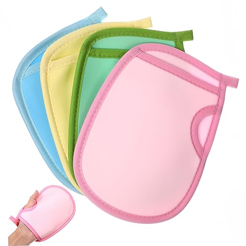 FRCOLOR 4 Stück Peelinghandschuhe Für Dusche Und Bad Badeschrubberhandschuh Für Körperpeeling Weiche Rückenschrubberhandschuhe Hautpflege Und Massagehandschuhe Für Damen Und Herren von FRCOLOR