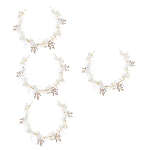 FRCOLOR 4stücke Bridal Flower Leaf Headband Für Handgefertigtes Haarband Mit Strass Für Braut Und Brautjungfern Für Fotoshootings Und Besondere Anlässe von FRCOLOR