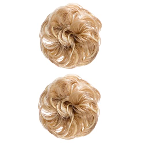 FRCOLOR 4 Stück Perücke Knospe perücken Hochsteckfrisur Haarveränderung haarklammer Haarknoten lockige Dutt-Erweiterungen Chignon-Haarteil Perücke Haarring Locken Brötchen Kugelkopf Damen von FRCOLOR